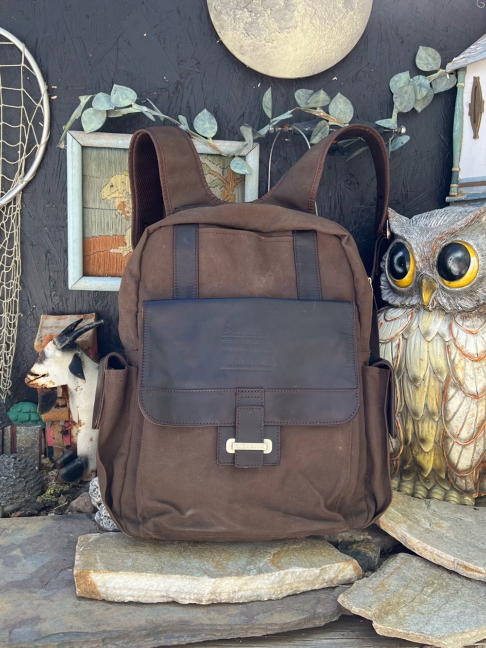 Cutter & Buck Canvas and Leather Backpack.